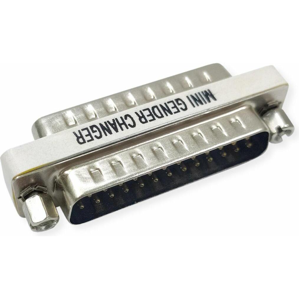 Thumbnail - Value Mini Gender Changer, DB25 ST/ST (DB25, 1.70 cm), Data + Video Adapter, Silber