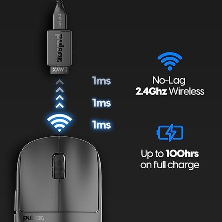 Actual product image Pulsar Gaming Gears X2H Mini Black - Muis (Wireless, Cable)