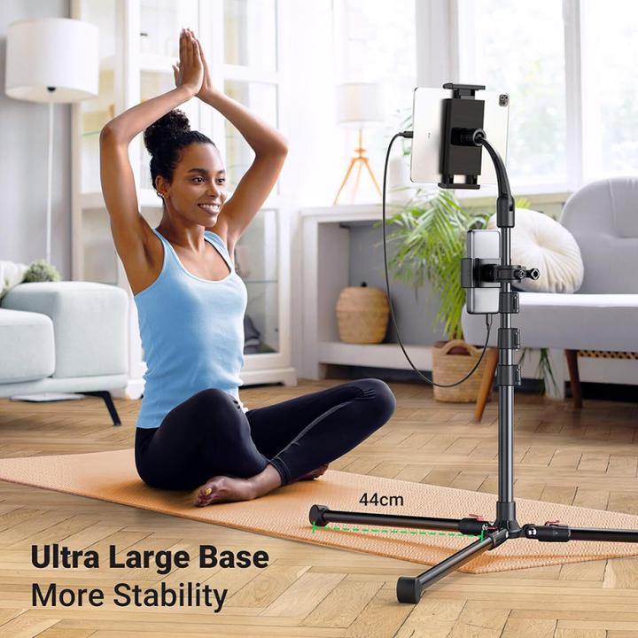 Produktbild Ugreen - Tripod Stand LP585 (15647) - For Phone and Pad, Adjustable 174cm, 4.7-12.9" - Black