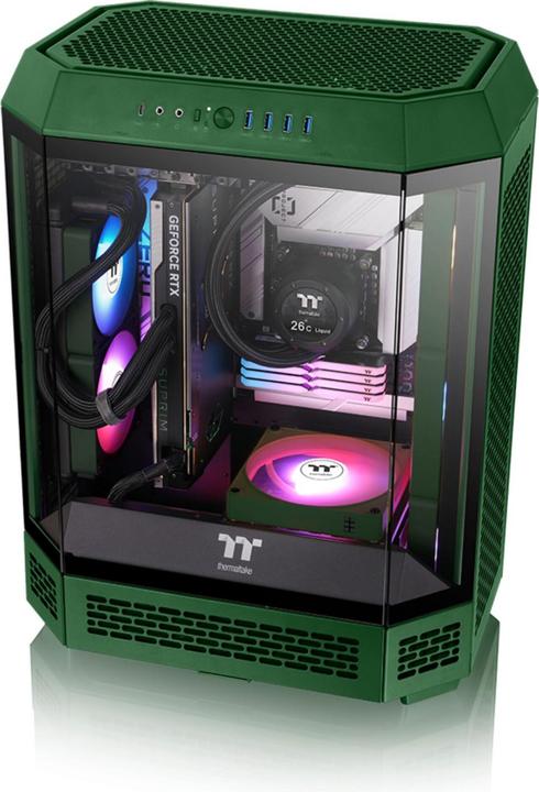 Immagine prodotto Thermaltake TT CT120 EX Reverse ARGB PC Cooling Fan 3 Pack Racing Green (120 mm, 3 x)