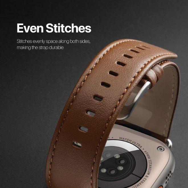 Actual product image Dux Ducis YS Series Genuine Leather Bracelet (38 mm, 40 mm, 41 mm, Genuine leather, Apple Watch Series 2, Apple Watch Series 3, Apple Watch Series 1, Apple Watch Series 4, Apple Watch Series 5, Apple Watch Series 6, Apple Watch Series 7, Apple Watch Series 8, Apple Watch Series 9, Apple Watch SE)
