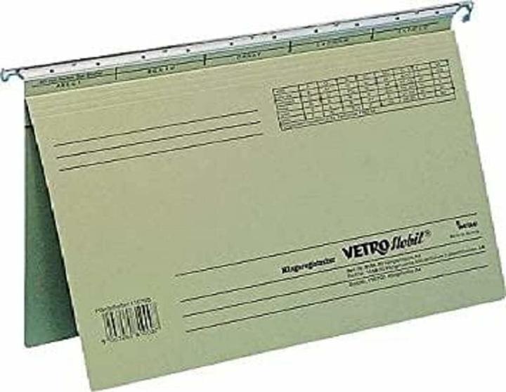 Bene 50 dossiers suspendus Vetro Mobil carton vert mousse 1 x agrafage commercial (A4, 50x)