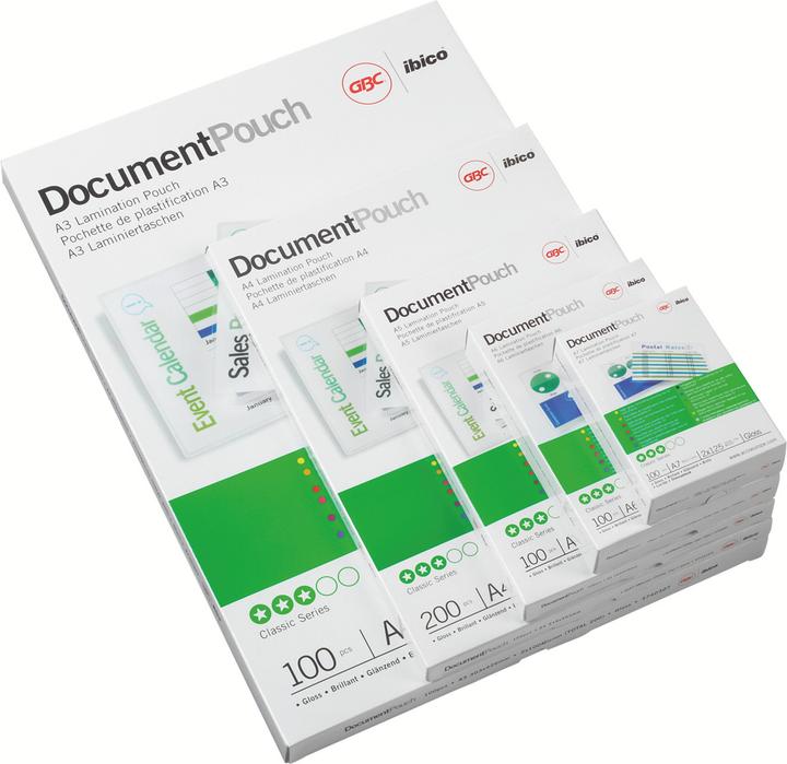 Image du produit GBC SACHETTE A DOCUMENT - sachets de film de laminage à chaud (A4, 200 pcs, 75 µm)