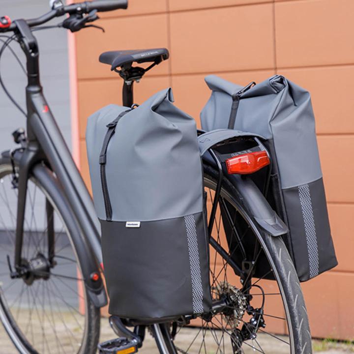 Produktbild New Looxs Tasche Nyborg Double MIK Darkgrey blk (34 l, Gepäckträgertasche)