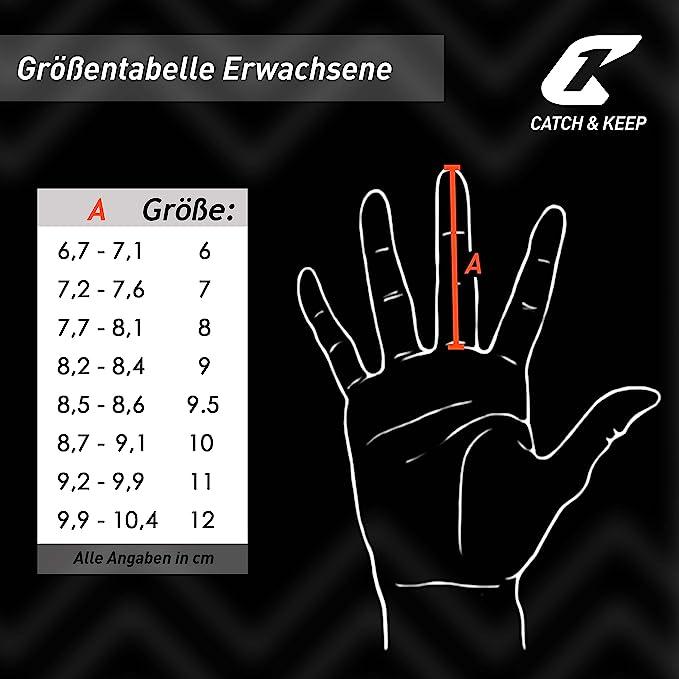 Produktbild Catch & Keep Fussballhandschuhe Fly Protect Gr. 11 Rot Torwart Keeper Goalie Handschuhe (11)