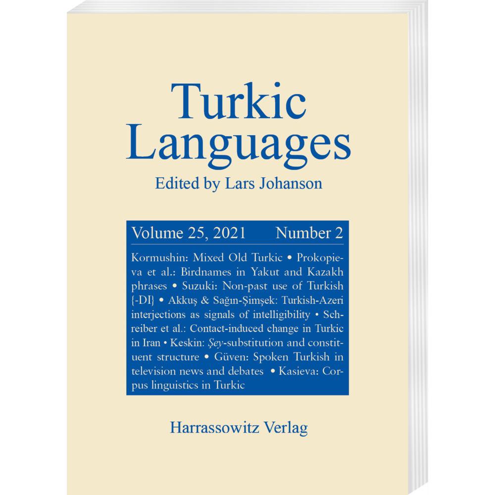 Turkic Languages 25 (2021) 2, Fachbücher von Lars Johanson