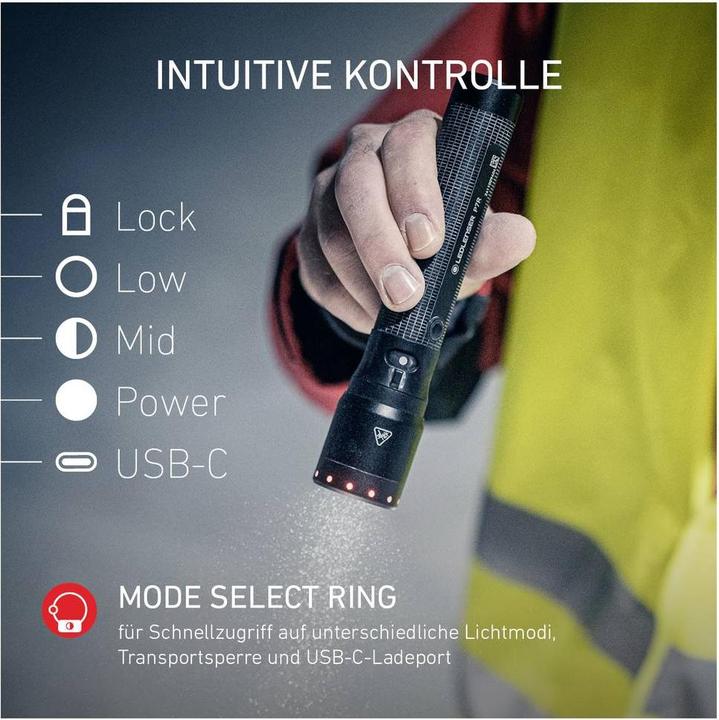 Actual product image Ledlenser Akku-Taschenlampe P7R 25-120072000Lumen (15.90 cm, 1200 lm)