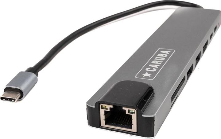 Productafbeelding Caruba 8 in 1 USB C Hub met Ethernet (USB-C, 8 ports)