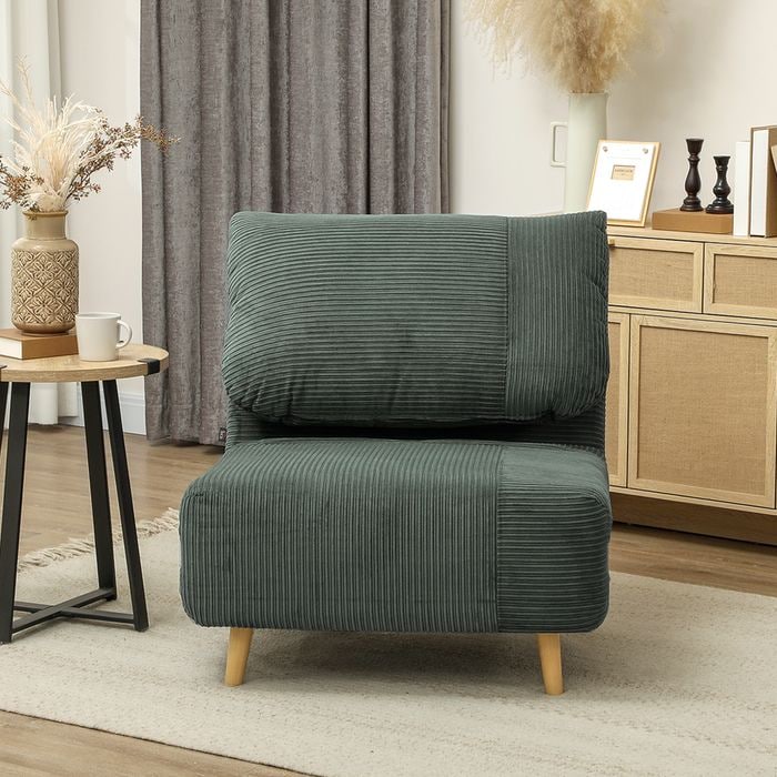Produktbild Swisshandel24 2-in-1 Schlafsofa Schlafsessel Klappmatratze Gästebett Klappbett Grün