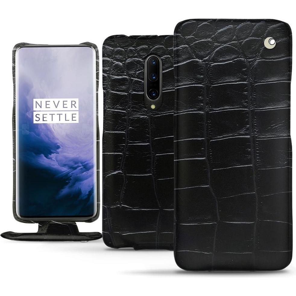 Noreve Lederschutzhülle vertikal (OnePlus 7 Pro), Smartphone Hülle, Schwarz