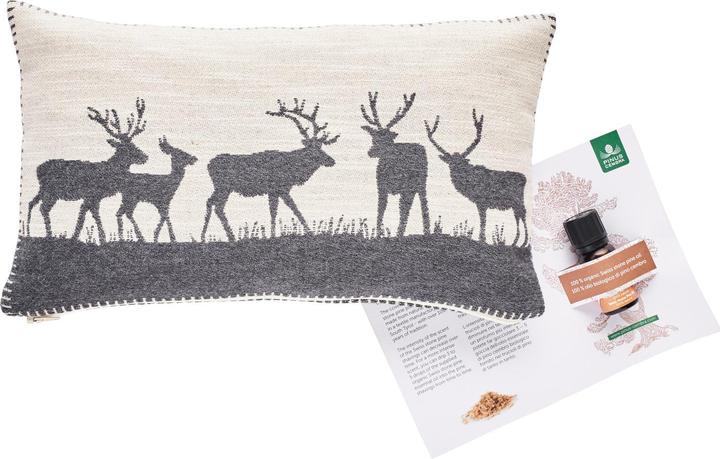 Image du produit Nature's Design Coussin d'arolle Famille de cerfs (20 x 35 cm) (35 x 20 cm)