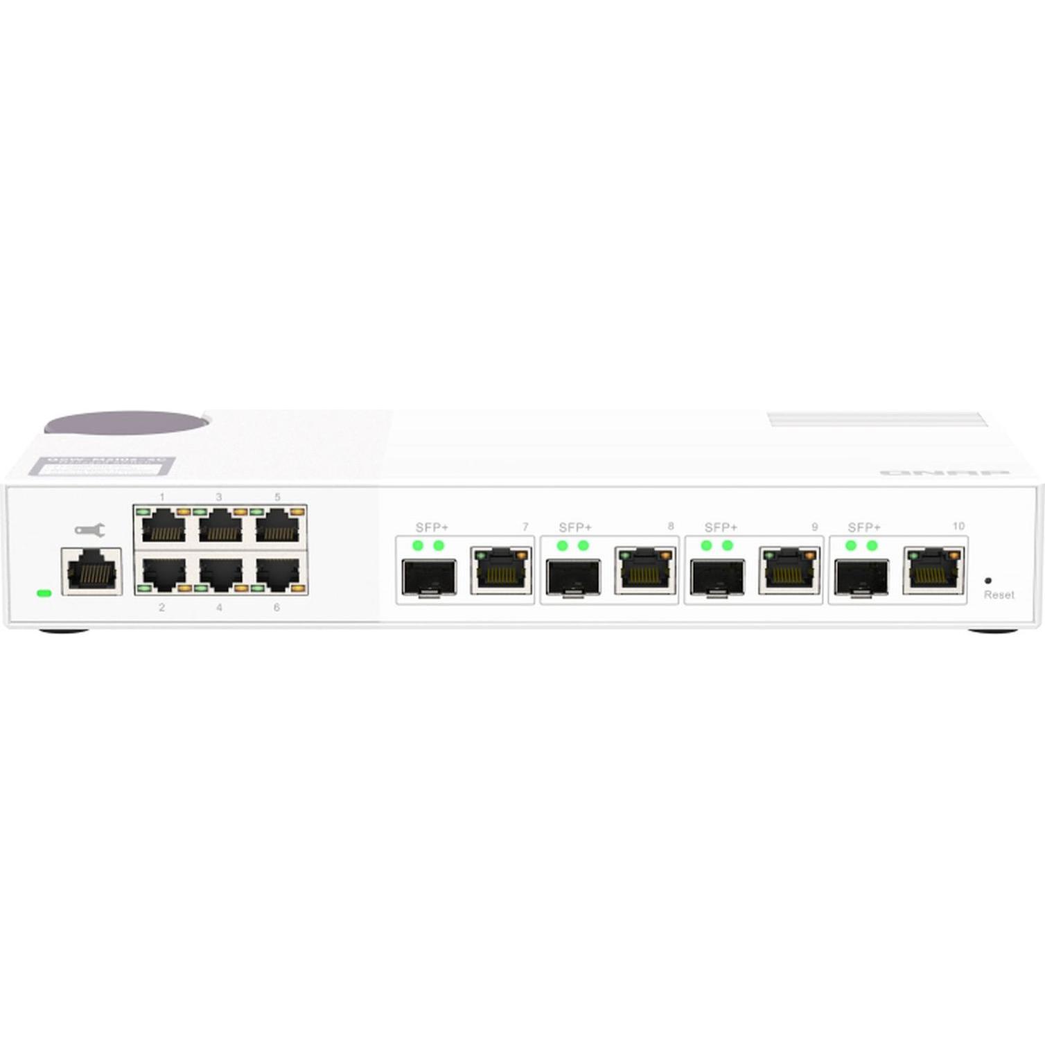 QNAP QSW-M2106-4C (10 Ports), Netzwerk Switch, Weiss