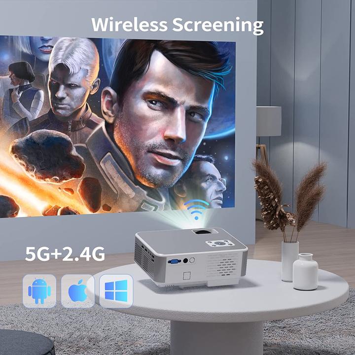 Produktbild Glisogo Native 1080P 5G WiFi Bluetooth Beamer 4K