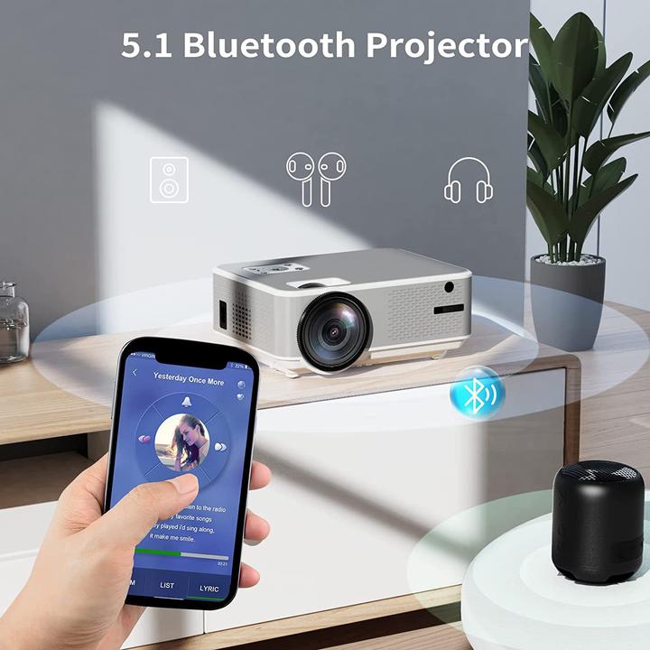 Produktbild Glisogo Native 1080P 5G WiFi Bluetooth Beamer 4K