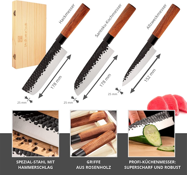 Produktbild Monsterzeug Japanisches Messerset 3-tlg (18.30 cm)