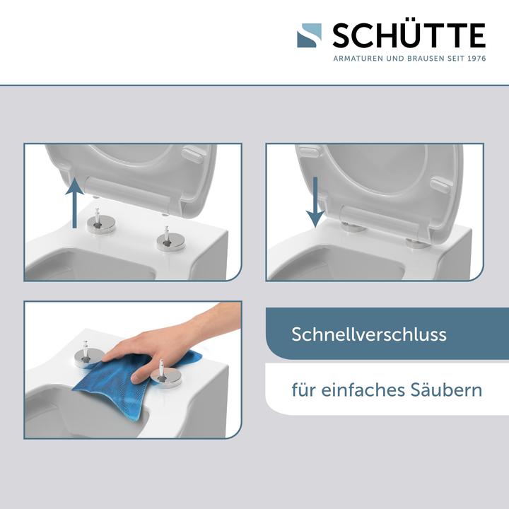 Produktbild Schütte WC Sitz Duroplast WC-Sitz JASMIN Absenkautomatik Schnellverschluss Quick Release 82367 Steine