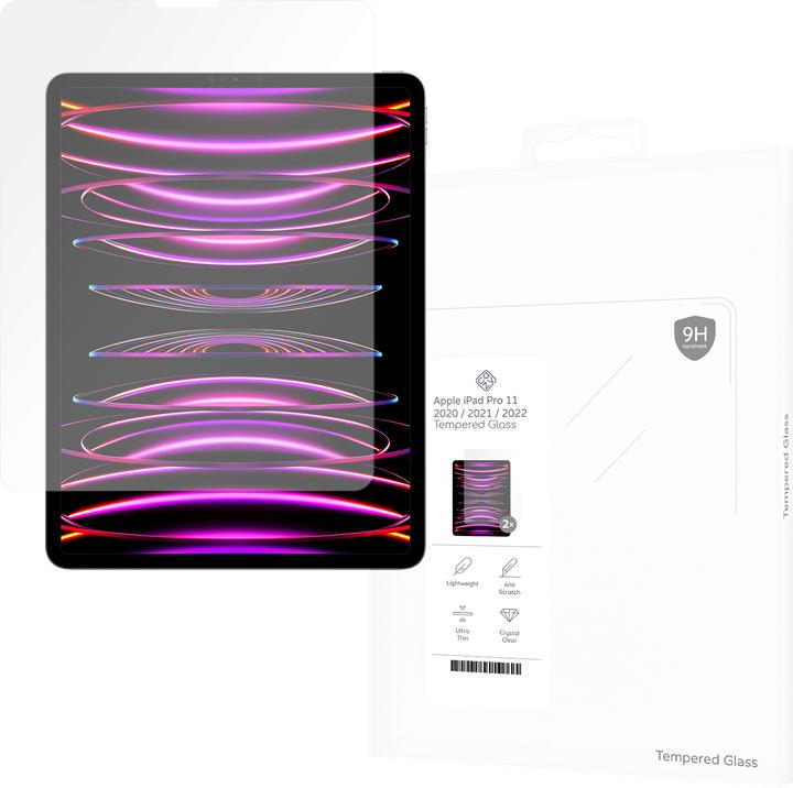 Produktbild Cazy Schutzglass Kompatibel mit iPad Pro 11 2022 4th (Gen)/Pro 11 2021 (3rd Gen)/Pro 11 2020 (2nd Gen) (2 Stück, iPad Pro 11 2020 (2. Gen), iPad Pro 11 2022 (4. Gen), iPad Pro 11 2021 (3. Gen))