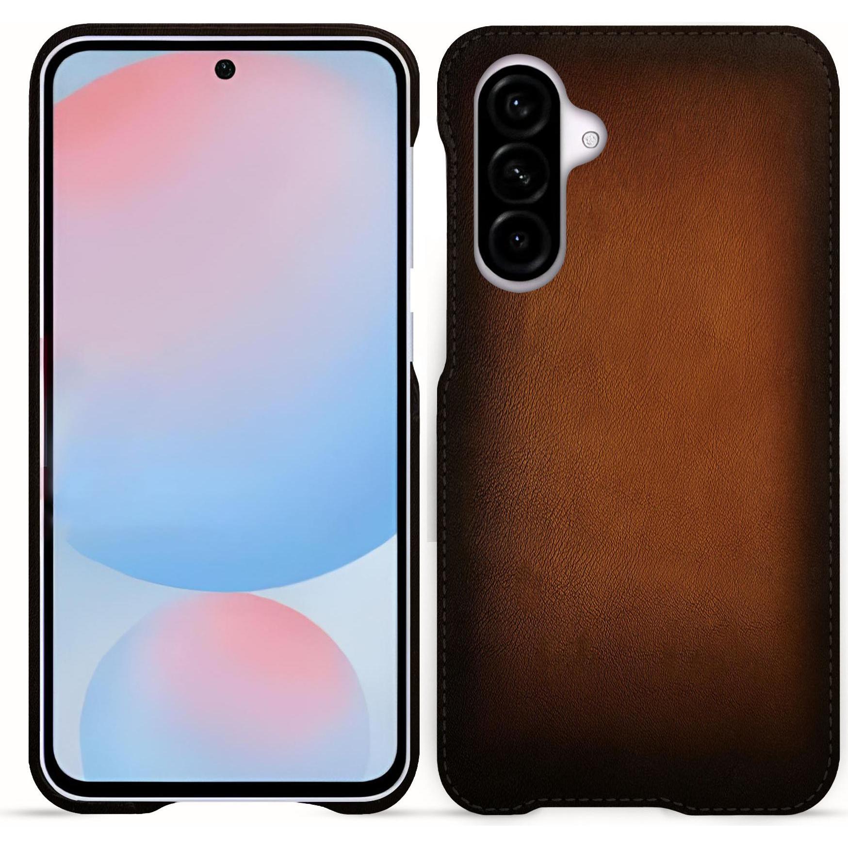 Thumbnail - Noreve Lederschutzhülle (Samsung Galaxy A55), Smartphone Hülle, Braun