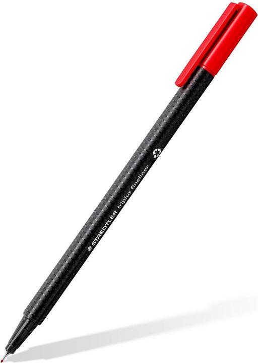 Produktbild Staedtler Fineliner triplus rPP, 6 Stück (Schwarz, Violett, Blau, Rot, Grün, 6 x)