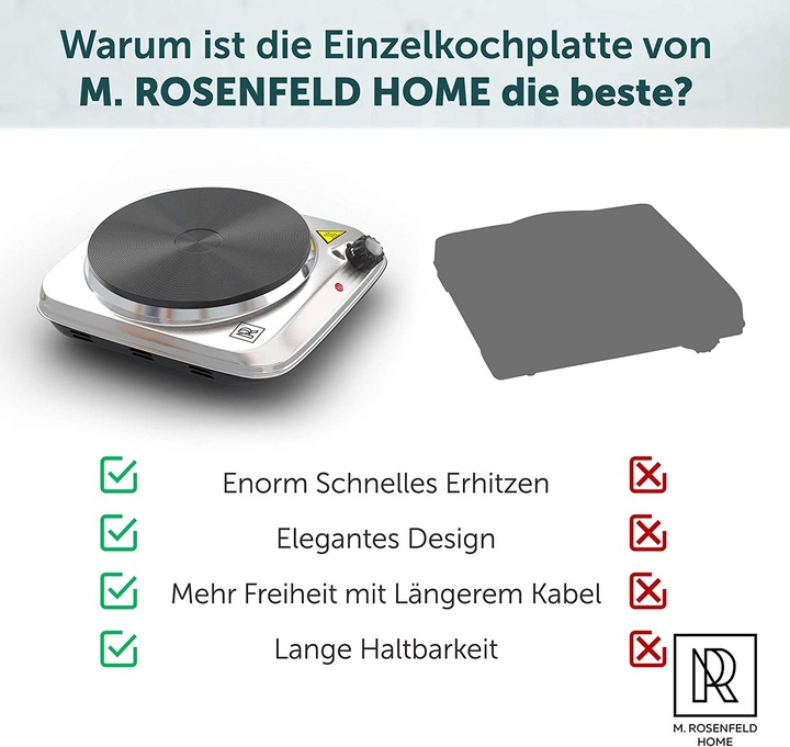 Produktbild M. Rosenfeld Home 1500W Herdplatte