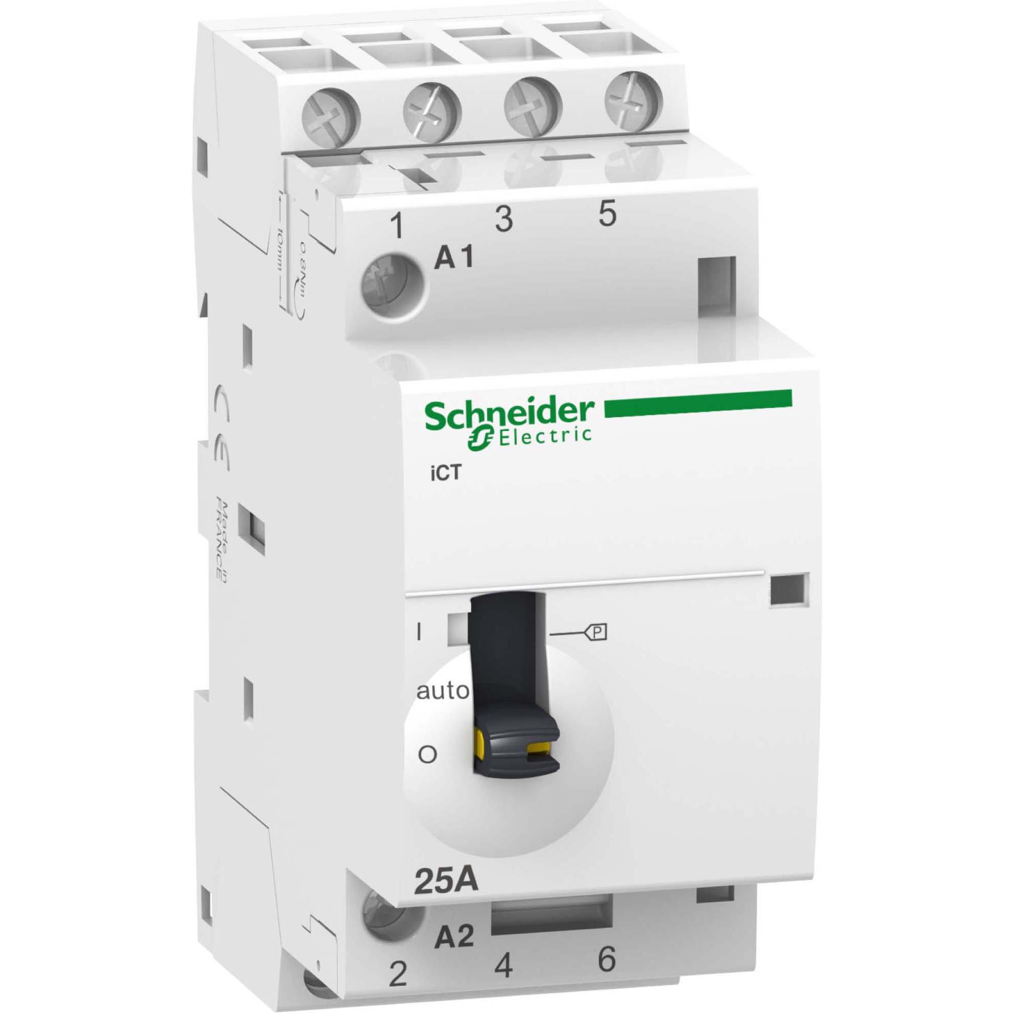 Thumbnail - Schneider Electric SE A9C21134 Vorwahlschütz ICT 4S 25A 24VAC, Elektronikzubehör + Gehäuse