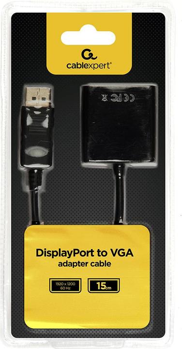 Image du produit Cablexpert Câble adaptateur DisplayPort vers VGA, Noir (VGA, 4.10 cm)