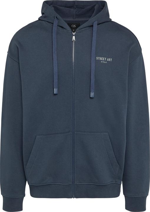 Produktbild s.Oliver Sweatshirt Jacke Sweathirt-Jacke mit Kapuze und Frontdruck (S)
