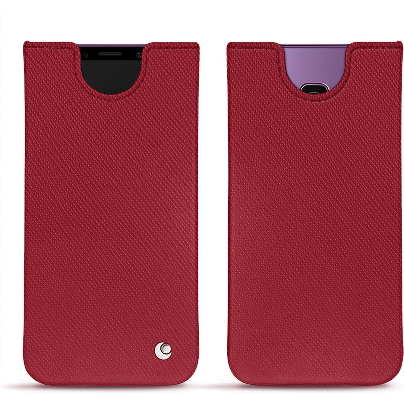 Noreve Lederschutzhülle (Samsung Galaxy S9+), Smartphone Hülle, Rot