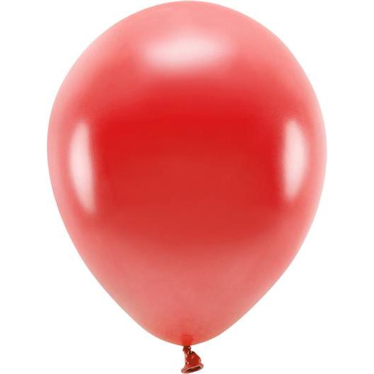 Partydeco Luftballons rot metallisiert Eco