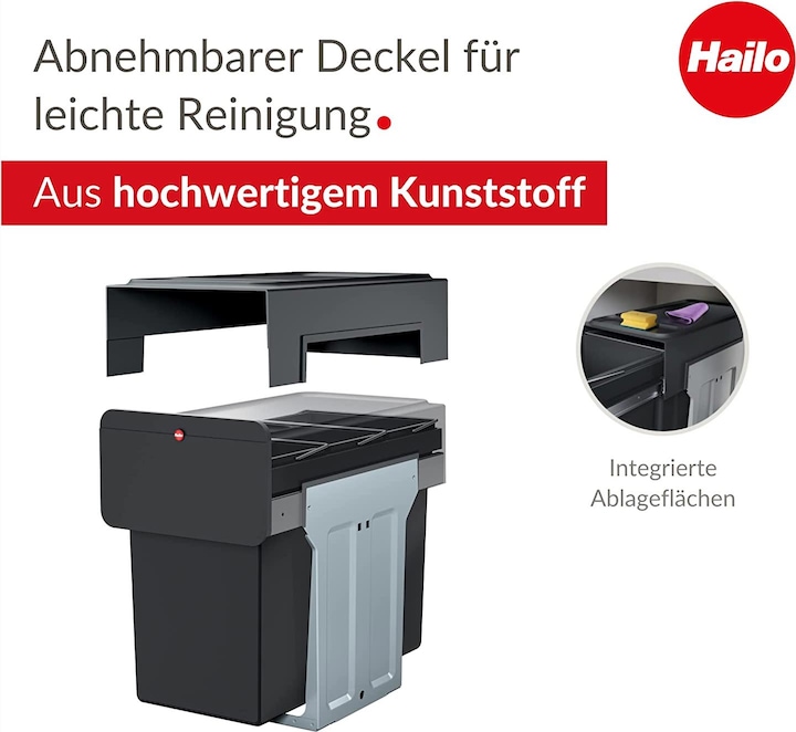 Immagine prodotto Hailo EcoLine Design Trio L sistema da incasso (3x 10l) (3 l)