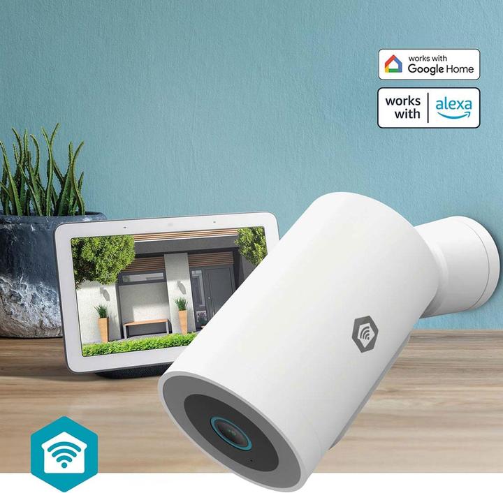 Actual product image Nedis SmartLife Aussenkamera | Wi-Fi | Spotlight | 3MP Full HD 1296p | IP65 | Cloud Storage (optional (1296p)