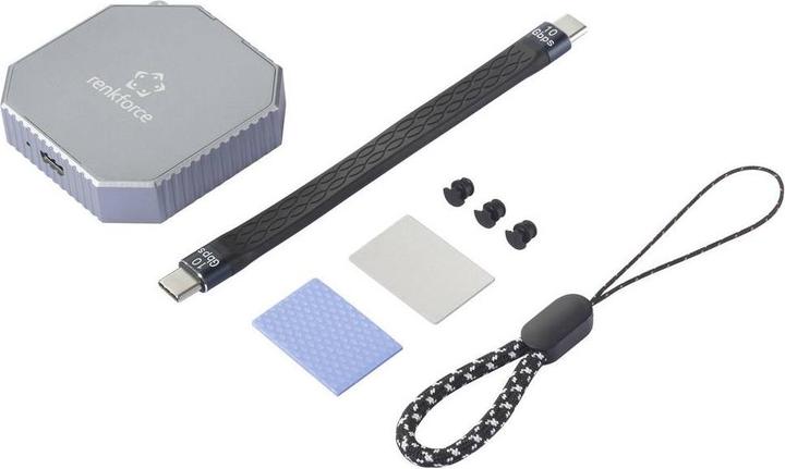 Actual product image Renkforce RF-M2E-200 M.2-Festplatten-Gehäuse USB-C®, M.2 SATA, M.2 PCIe NVMe M. (M.2 2230)