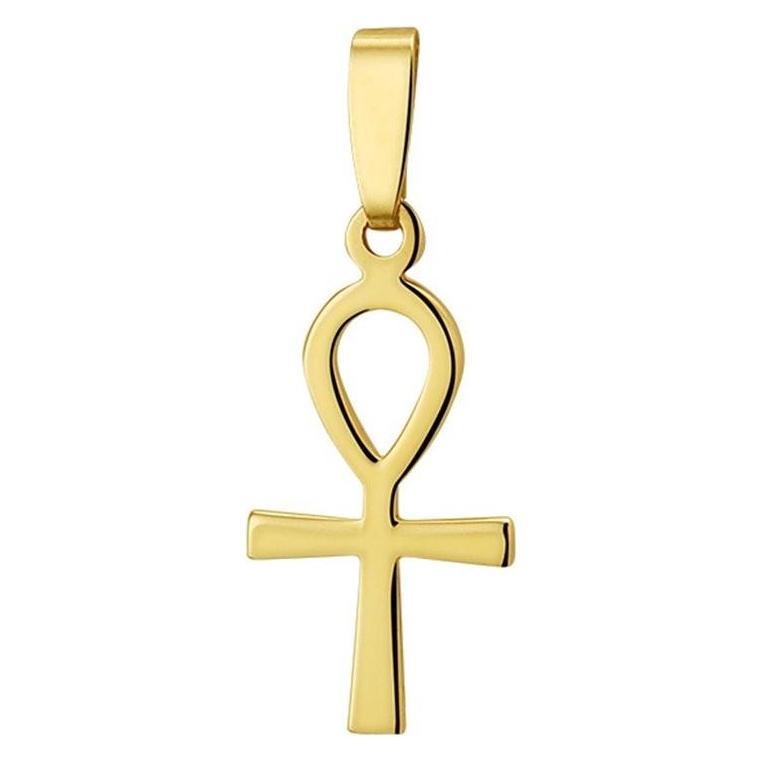 Marie, Hanger, Zeleste Anhänger Ankh Cross - Gold, (Goudgeel)
