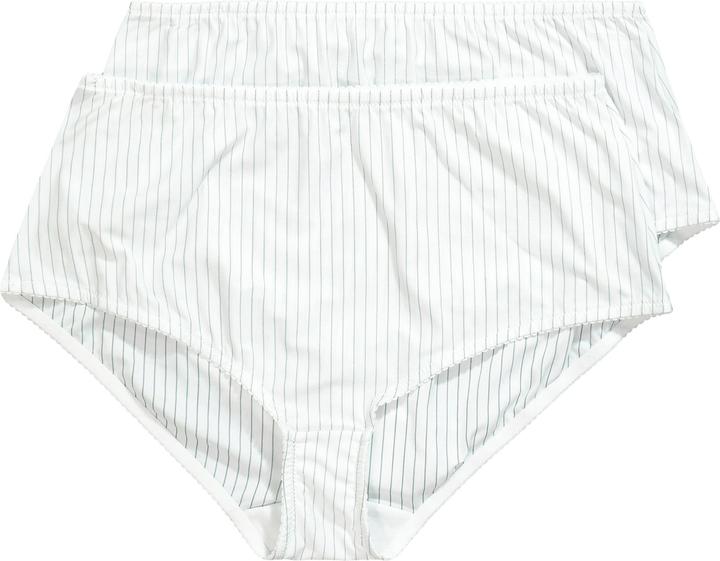 Immagine prodotto Ulla Popken Slip midi a vita alta in confezione doppia con righe sottili (58)