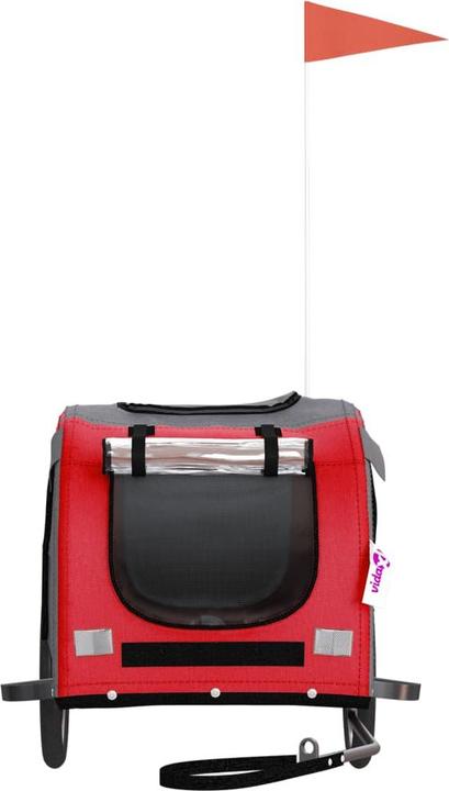 Actual product image vidaXL Fahrradanhänger Hunde Blau und Grau Oxford-Gewebe und