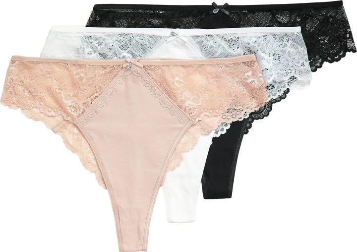 Produktbild Ulla Popken Strings, 3er-Pack, Spitze (50, 52, 3er Pack)