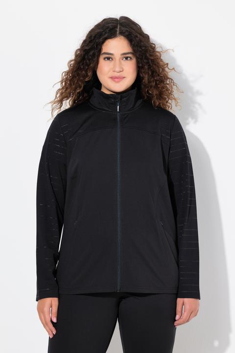 Produktbild Ulla Popken Sweatjacke, Powerstretch, Stehkragen, Reflektor (46, 48)
