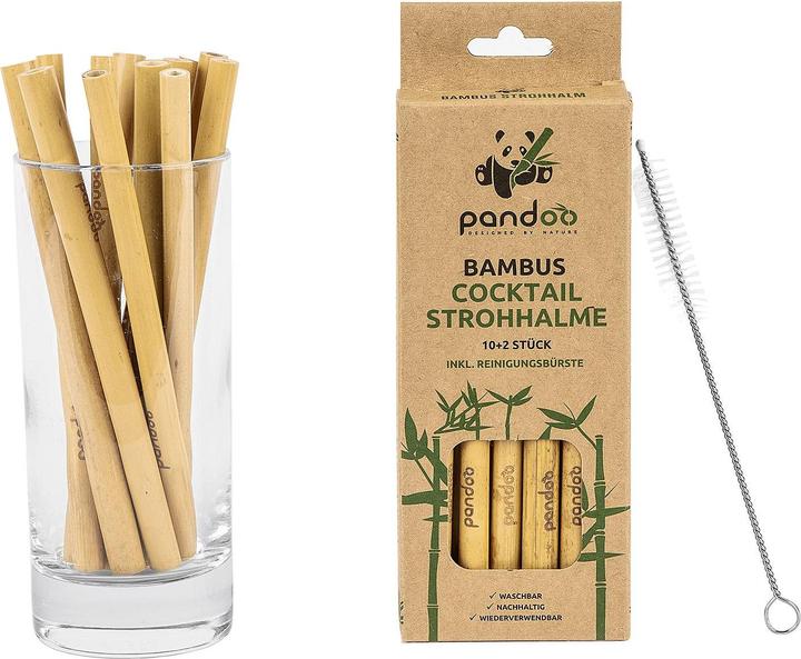 Immagine prodotto Pandoo Cocktail Straw Bamboo 12pcs (1x)