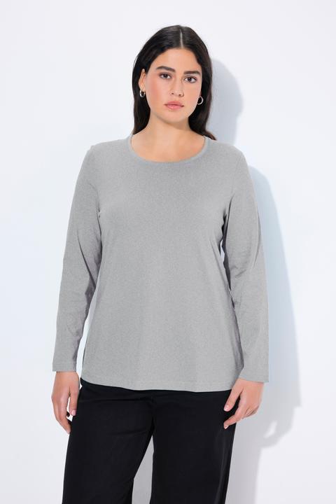 Produktbild Ulla Popken Shirt, Slim, Rundhalsausschnitt, Langarm (50, 52)