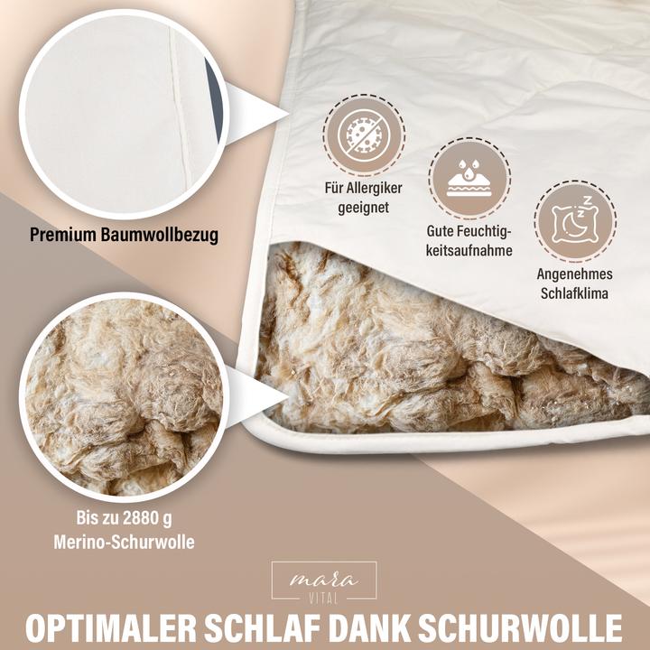 Immagine prodotto Mara Vital Coperta in pura lana vergine (1 g, 160 x 210 cm)