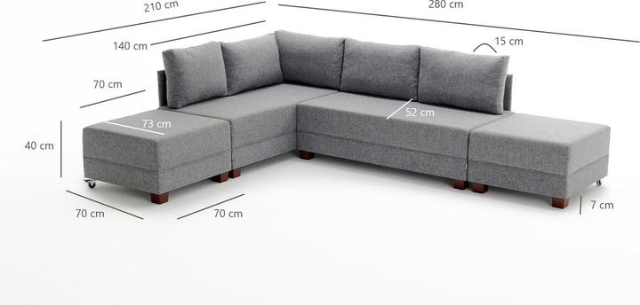 Actual product image Atelier del Sofa Joelle (Corner sofa, Sofa bed)