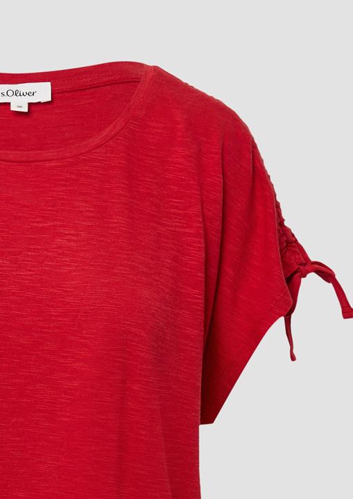 Image du produit S.Oliver T-Shirt T-Shirt mit Flammgarnstruktur und Raffung (44)