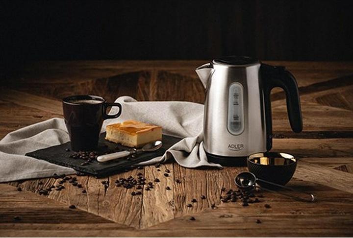Actual product image Adler AD 1273 Wasserkocher, Haselnuss, Edelstahl (1 l)