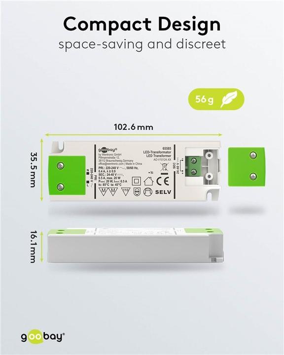 Actual product image Goobay LED constant current transformer