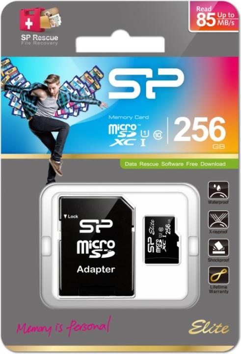 Actual product image Silicon Power elite (256 GB, microSDXC, U1, UHS-I)