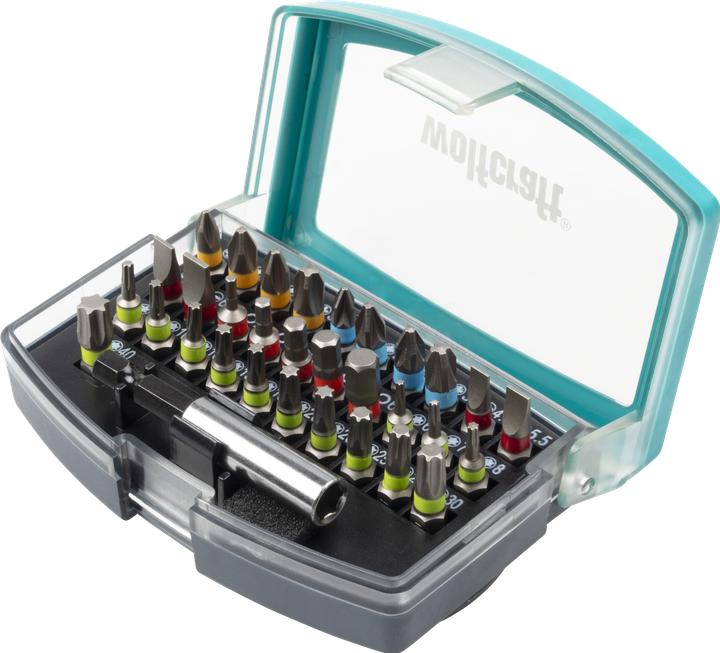Actual product image wolfcraft 1 bit box 2K, solid 32 pcs. (Allen screw, Hexagon socket TX)