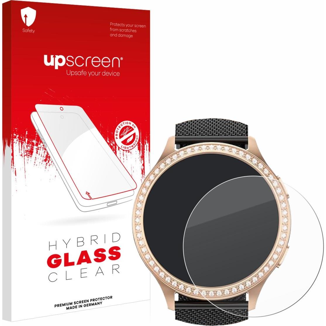 upscreen Schutzglas Schutzfolie Displayschutz Display Schutz Glas Folie klar, Smartwatch Schutzfolie, Transparent