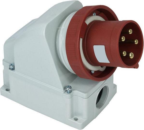 Actual product image RS PRO IP67 Red Wall Mount 3P+N+E Industrial Power