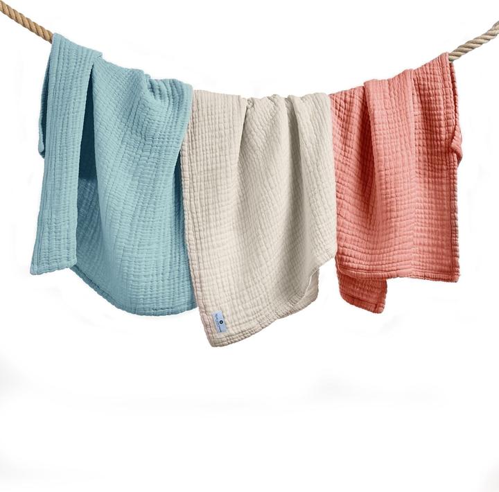 Image du produit nordic coast company Couverture mousseline pour bébé 4 en 1 cuivre (80 cm, 80 cm)
