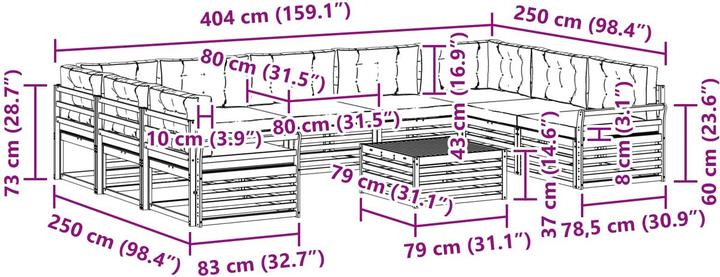 Produktbild vidaXL Outdoor-Sofa